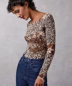 Clothing Rouje | Alaina Top Jungle Marron