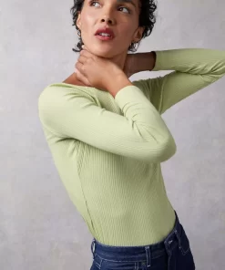 Clothing Rouje | Alaina Top Uni Vert