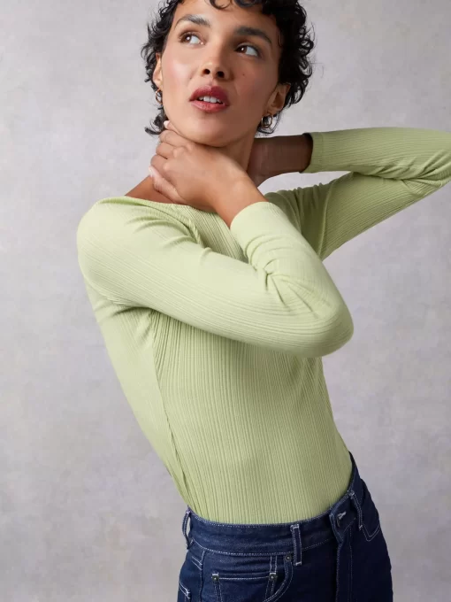 Clothing Rouje | Alaina Top Uni Vert