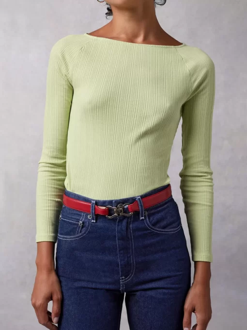 Clothing Rouje | Alaina Top Uni Vert