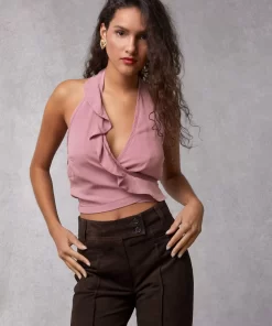 Clothing Rouje | Ambrine Top Crinkle Pourpre