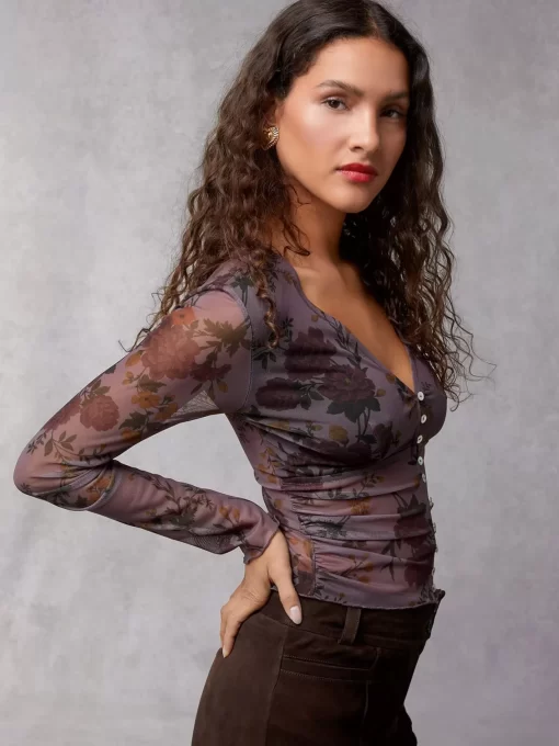 Clothing Rouje | Avina Top Anemone Bordeaux