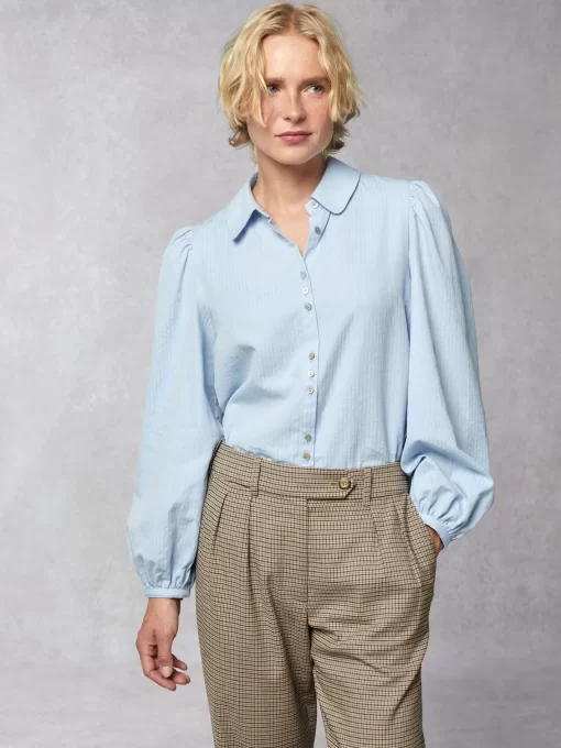 Clothing Rouje | Barbara Shirt Bleu Ciel