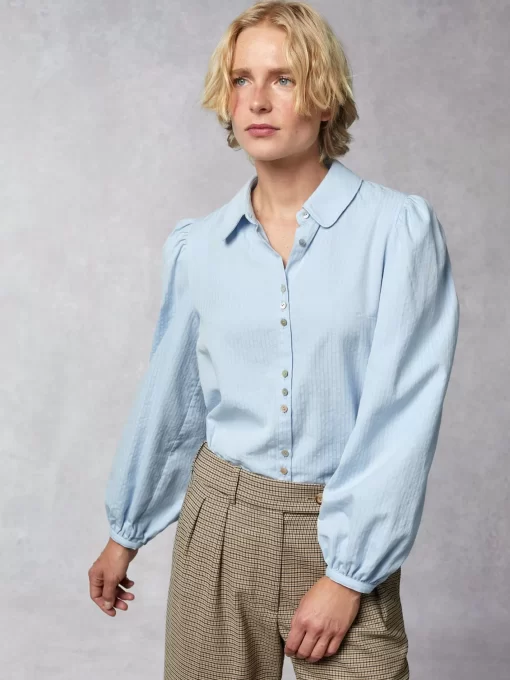 Clothing Rouje | Barbara Shirt Bleu Ciel
