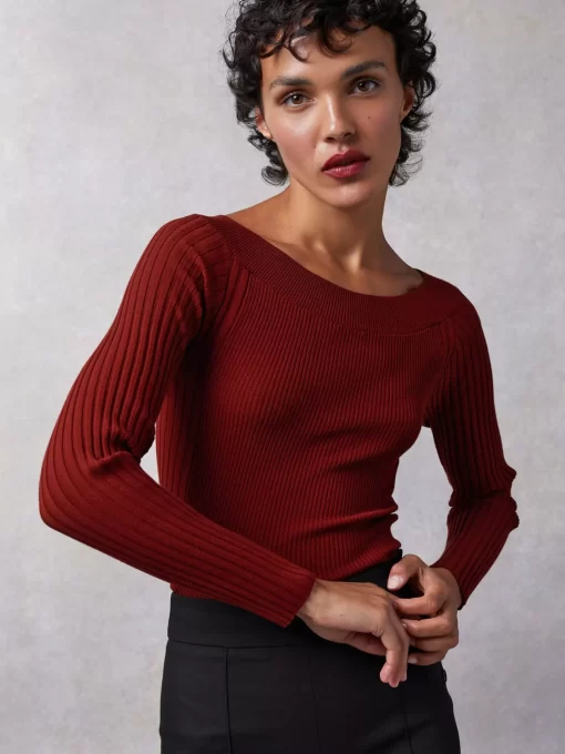Clothing Rouje | Benjamin Sweater Uni Bordeaux