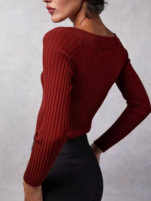 Clothing Rouje | Benjamin Sweater Uni Bordeaux