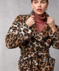 Clothing Rouje | Brenta Coat Leopard Fauve