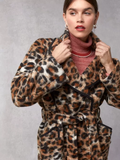 Clothing Rouje | Brenta Coat Leopard Fauve