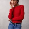 Clothing Rouje | Brigitte Sweater Uni Rouge
