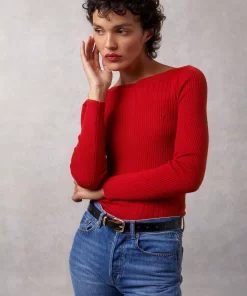 Clothing Rouje | Brigitte Sweater Uni Rouge