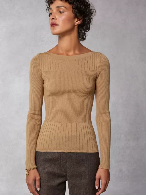 Clothing Rouje | Brigitte Sweater Uni Camel