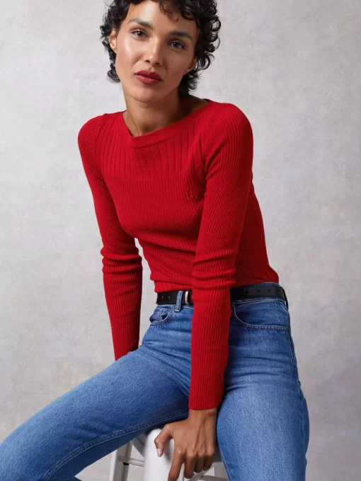 Clothing Rouje | Brigitte Sweater Uni Rouge