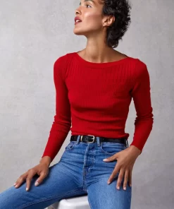 Clothing Rouje | Brigitte Sweater Uni Rouge