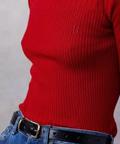 Clothing Rouje | Brigitte Sweater Uni Rouge