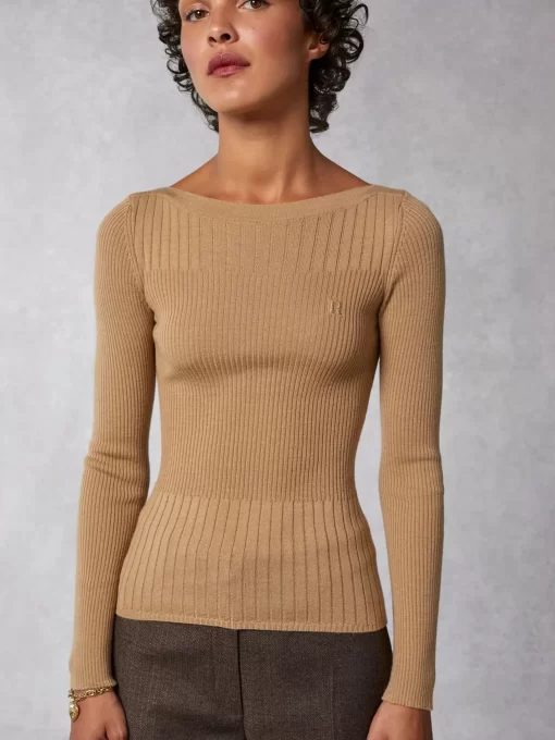 Clothing Rouje | Brigitte Sweater Uni Camel