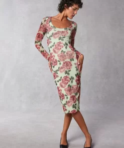 Clothing Rouje | Cara Dress Rosedautomne Vert