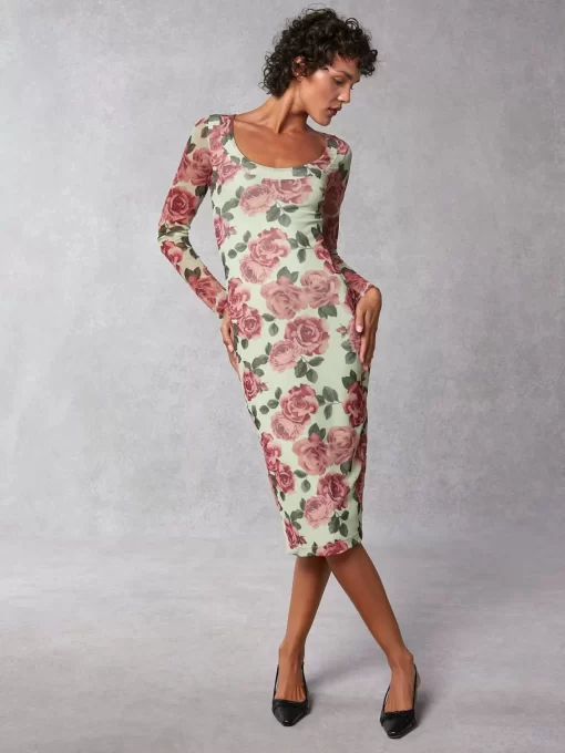 Clothing Rouje | Cara Dress Rosedautomne Vert