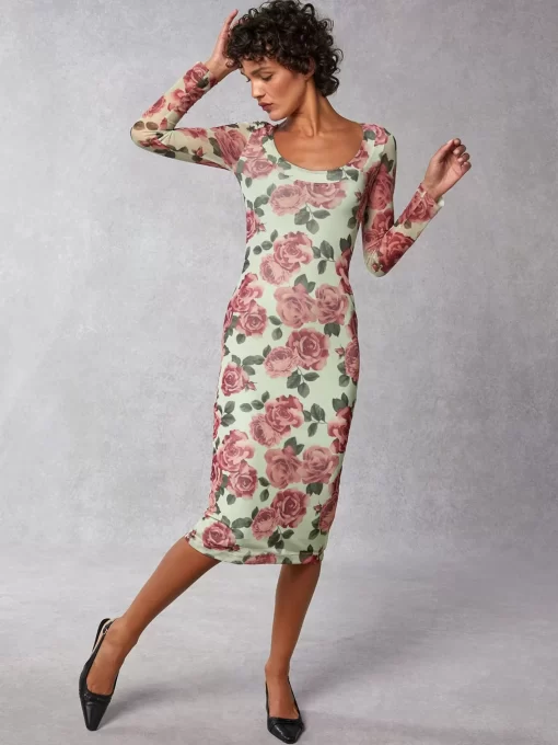 Clothing Rouje | Cara Dress Rosedautomne Vert