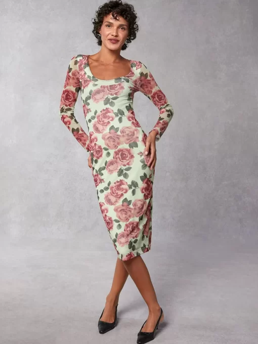 Clothing Rouje | Cara Dress Rosedautomne Vert