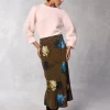Clothing Rouje | Carina Skirt Herbier Marron