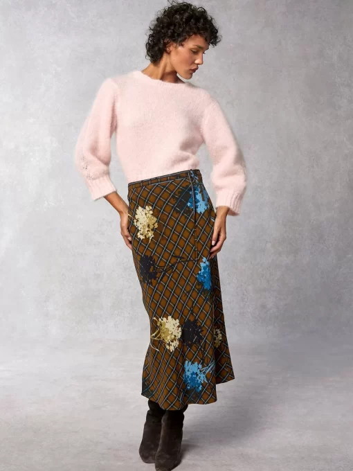 Clothing Rouje | Carina Skirt Herbier Marron