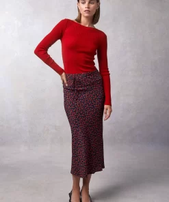 Clothing Rouje | Carina Skirt Dimanche Bucolique Marine