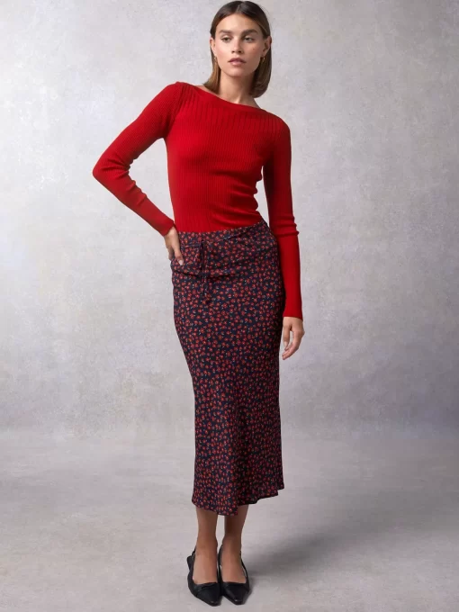 Clothing Rouje | Carina Skirt Dimanche Bucolique Marine