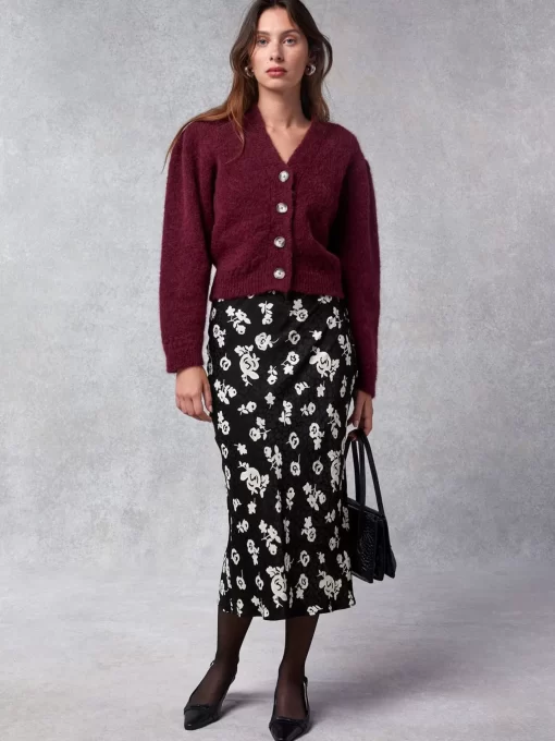 Clothing Rouje | Carina Skirt Rose Coquette Black