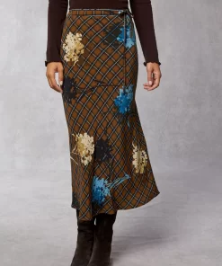 Clothing Rouje | Carina Skirt Herbier Marron