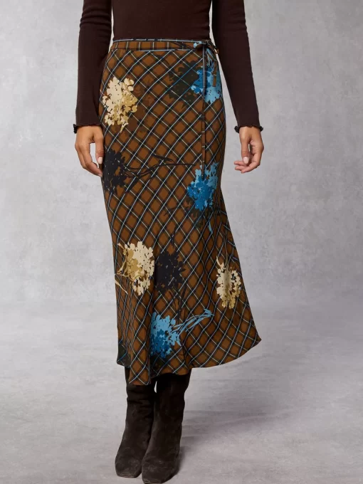 Clothing Rouje | Carina Skirt Herbier Marron