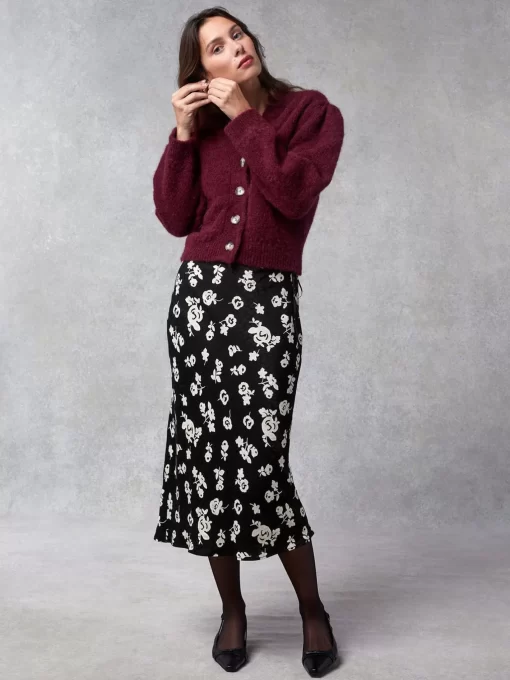 Clothing Rouje | Carina Skirt Rose Coquette Black