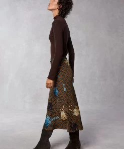 Clothing Rouje | Carina Skirt Herbier Marron