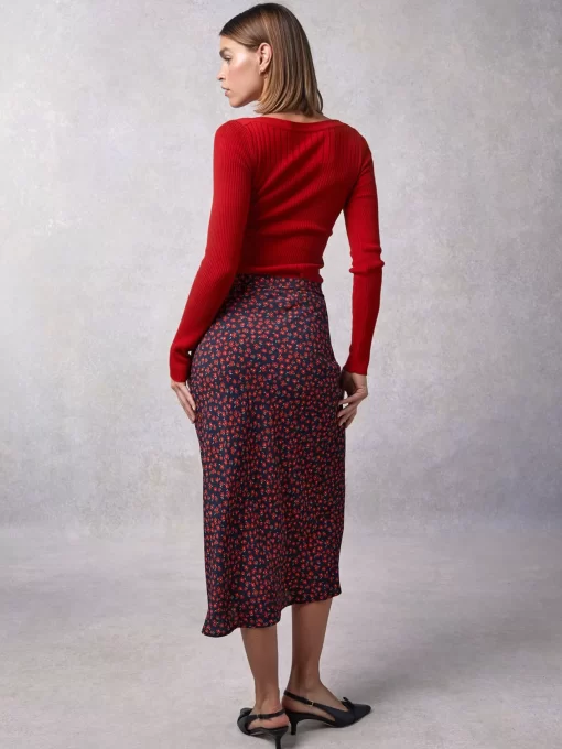 Clothing Rouje | Carina Skirt Dimanche Bucolique Marine