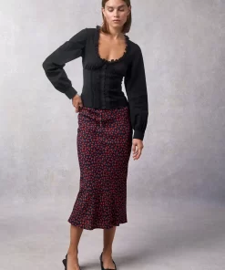 Clothing Rouje | Carina Skirt Dimanche Bucolique Marine
