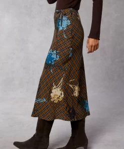 Clothing Rouje | Carina Skirt Herbier Marron