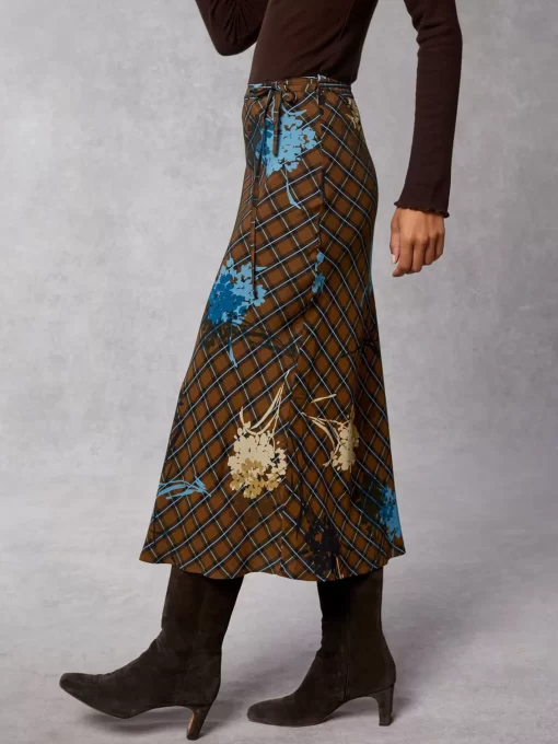 Clothing Rouje | Carina Skirt Herbier Marron