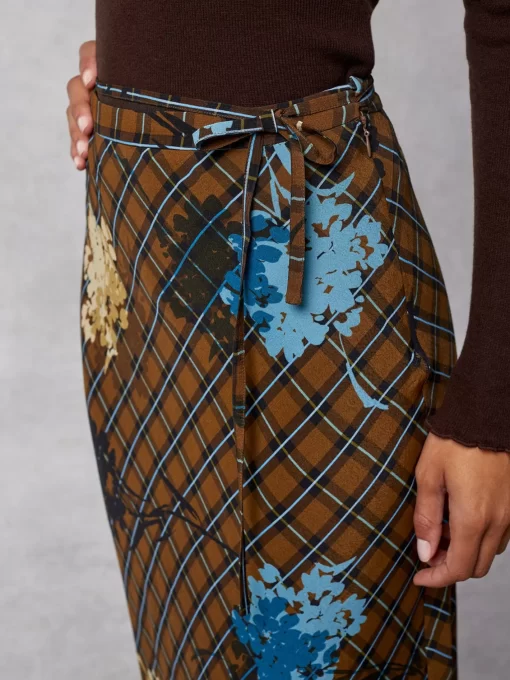 Clothing Rouje | Carina Skirt Herbier Marron