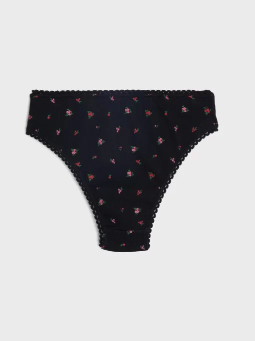 Clothing Rouje | Carmen Panties Mini Fleurs Noir