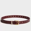 Accessories Rouje | Coeur Belt Cuir Bordeaux