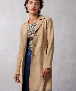 Clothing Rouje | Columbo Trench Daim Beige