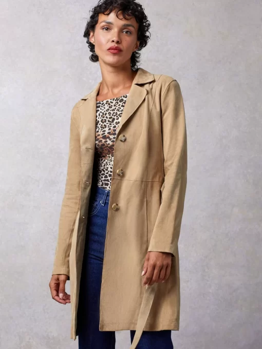 Clothing Rouje | Columbo Trench Daim Beige
