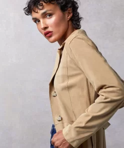 Clothing Rouje | Columbo Trench Daim Beige
