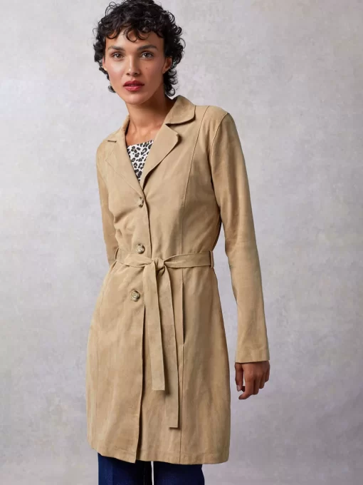 Clothing Rouje | Columbo Trench Daim Beige