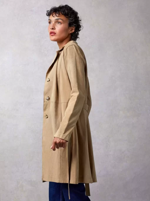 Clothing Rouje | Columbo Trench Daim Beige