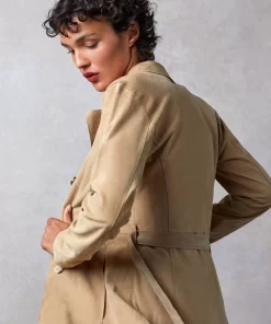 Clothing Rouje | Columbo Trench Daim Beige
