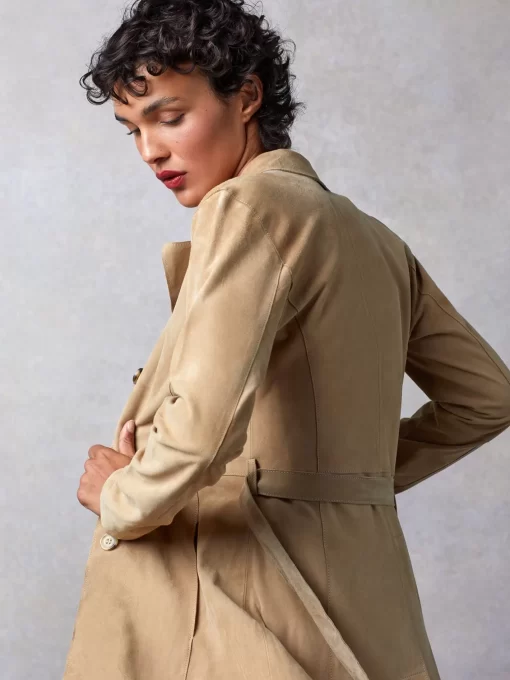 Clothing Rouje | Columbo Trench Daim Beige