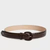 Accessories Rouje | Cooper Belt Croco Chocolat