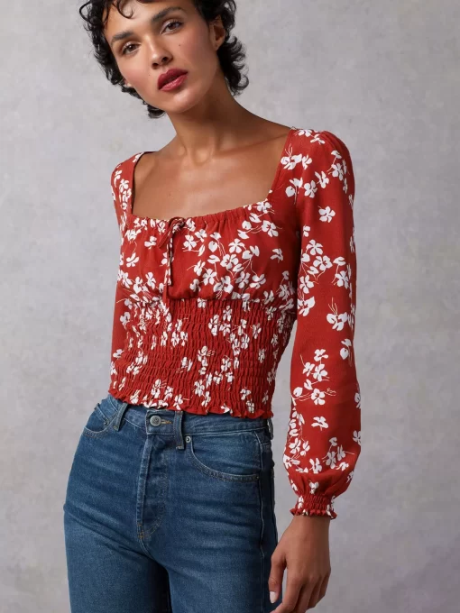 Clothing Rouje | Danaella Top Cerisier Rouge