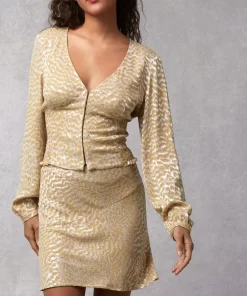 Clothing Rouje | Delia Skirt Irise Dore