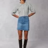 Clothing Rouje | Denise Skirt Indigo Double Stone